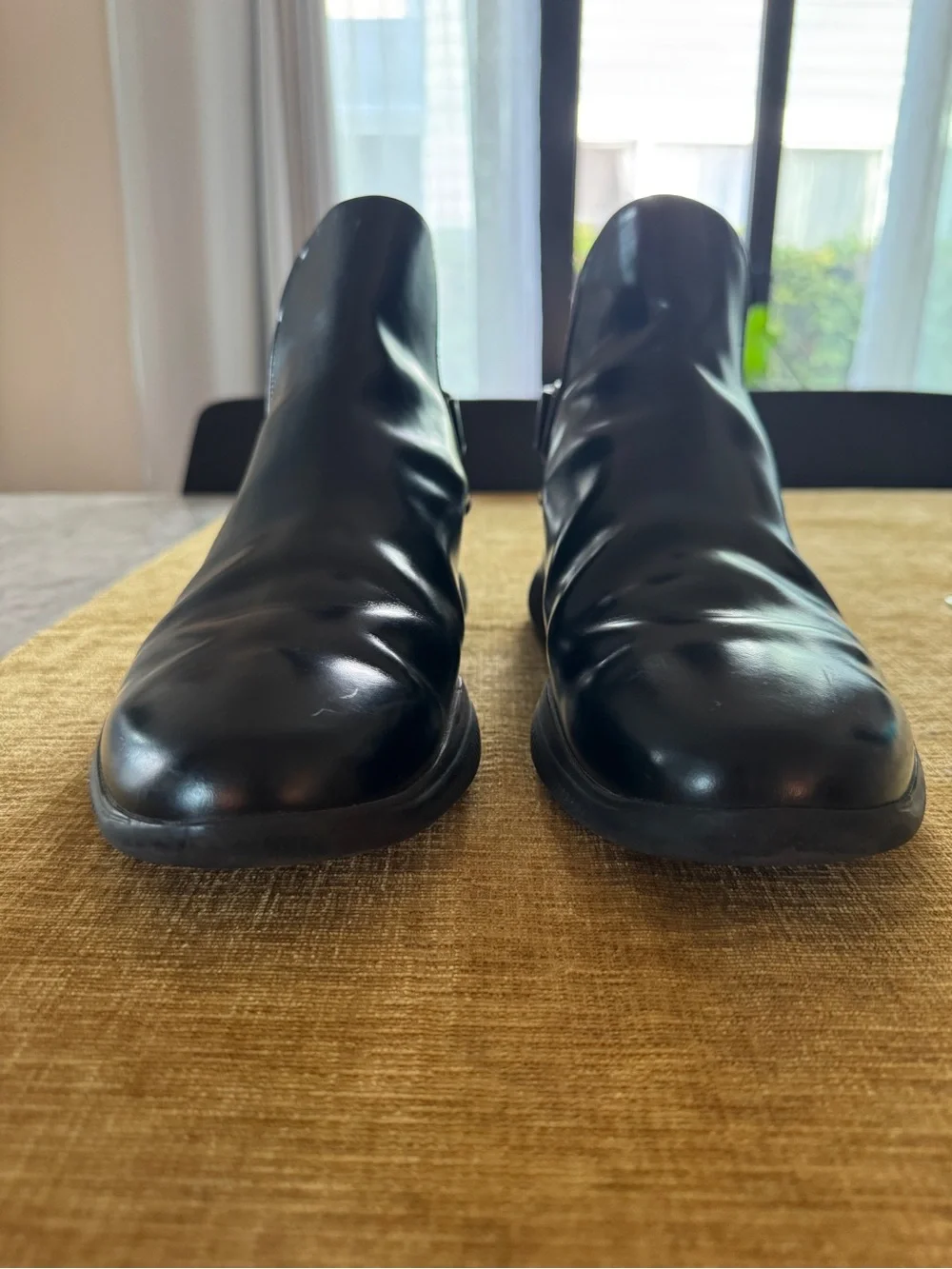 Prada Linea Rossa Black Leather Ankle Boots Chunky Lug Sole Harness Strap Men’s